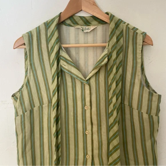Vintage bow striped blouse - Picture 3 of 7